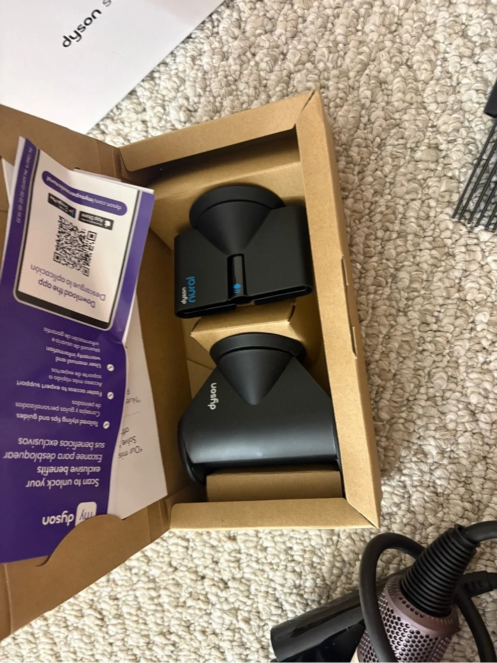 Dyson Supersonic nural in Black and Rose Gold Accents